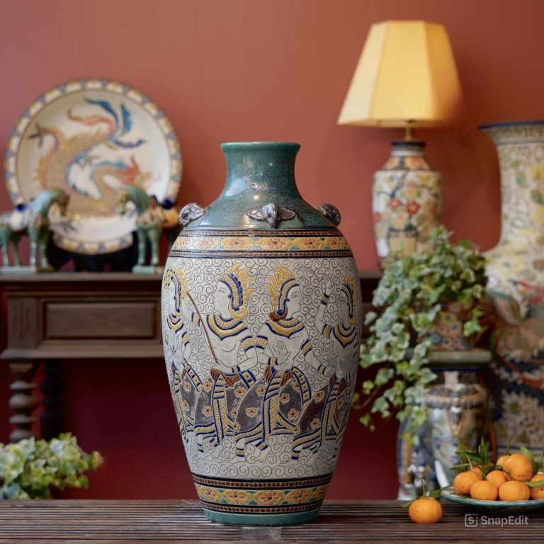 The Cham Dance Ceramic Vase