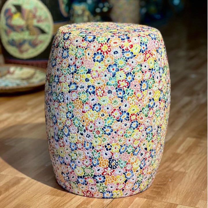 The Hundred Flowers Ceramic Stool